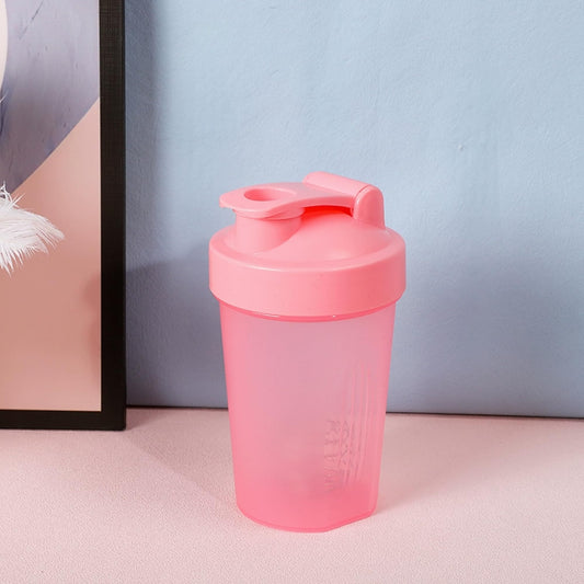 Pink 400ml Portable Fitness Shaker Cup for Athletes and Fitness Enthusiasts