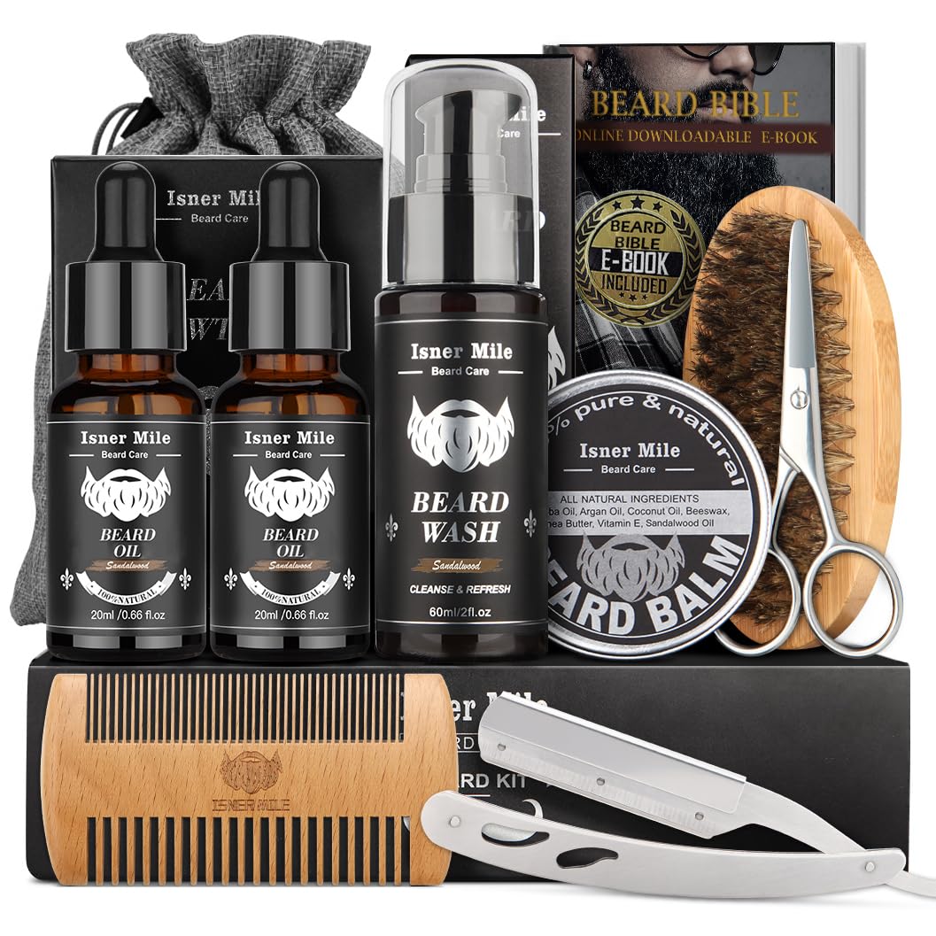 Transform Your Beard Game with the Isner Mile Complete Grooming Kit Inside.