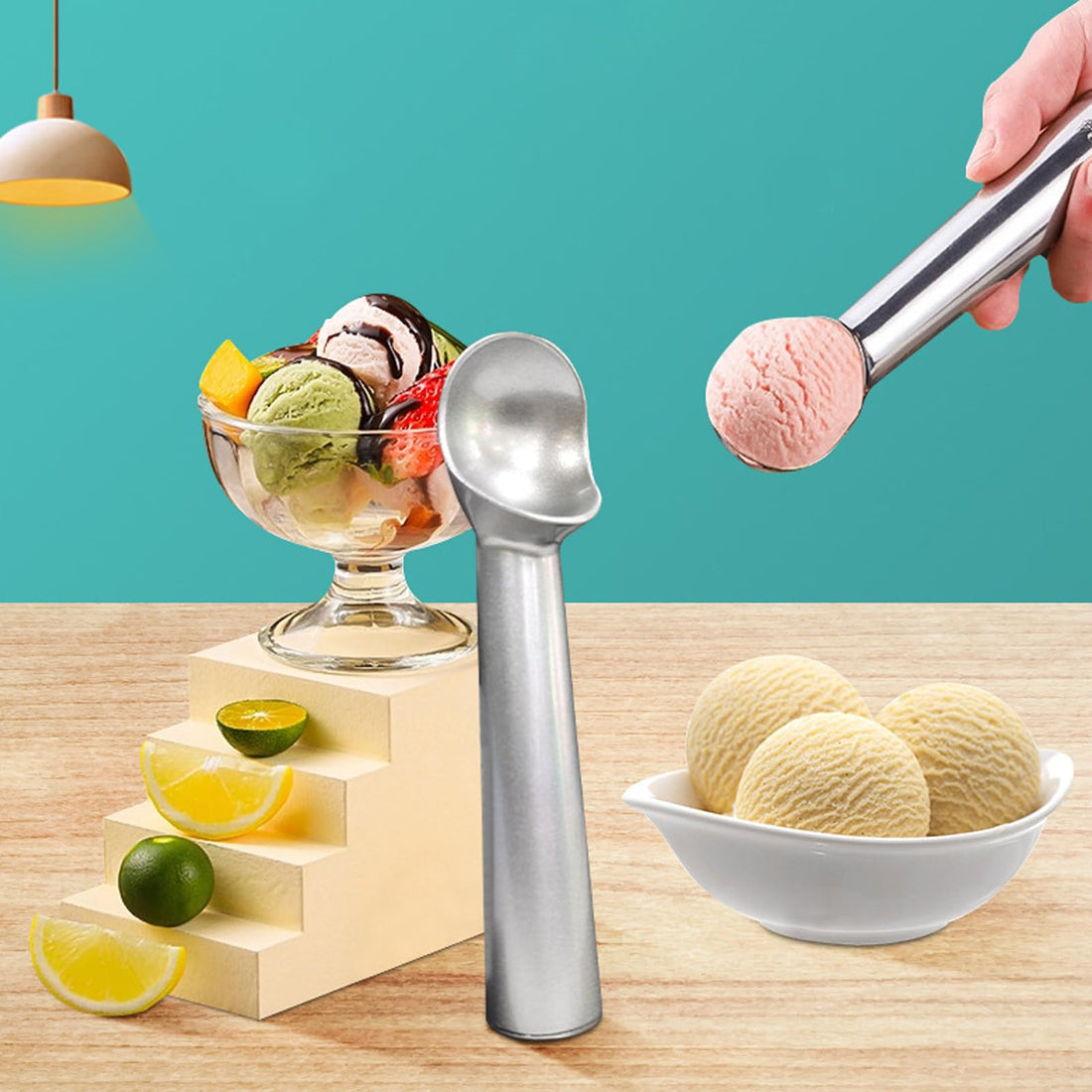 Stainless Steel Ice Cream Scoopers for Home Use