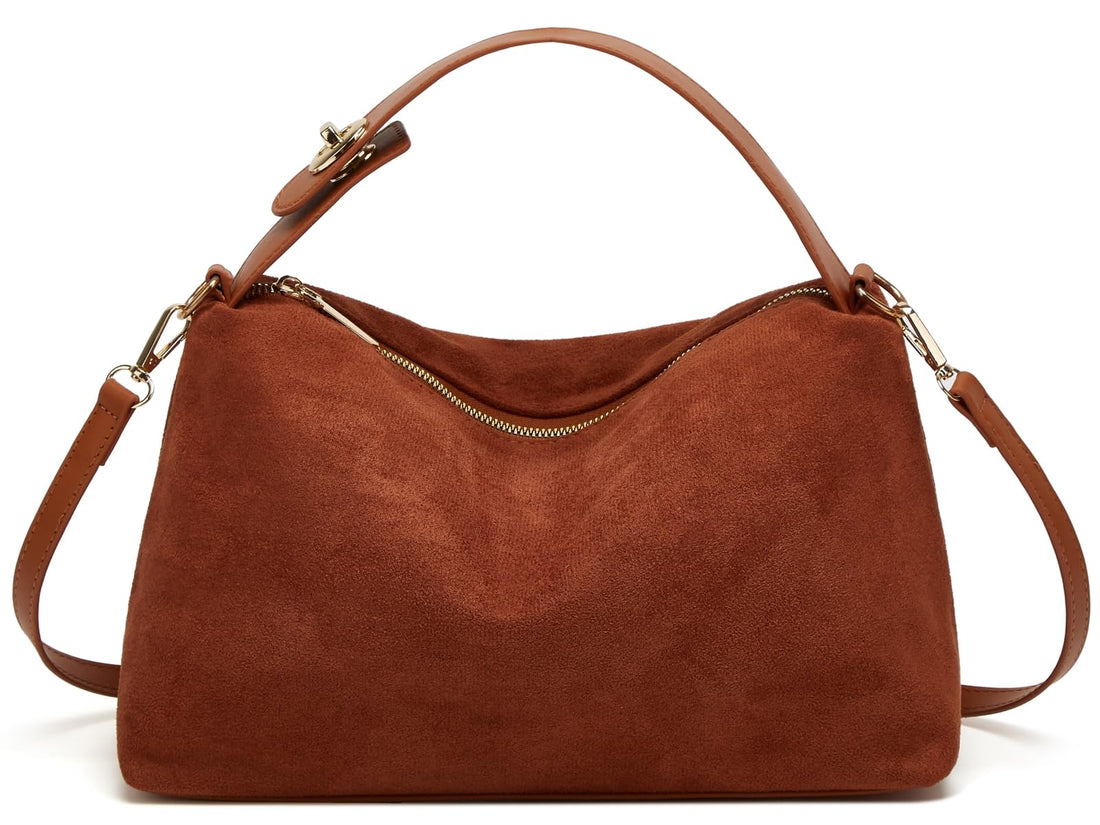 Suede Tote Bag Women 2025 Fall Winter Handbag Retro Crossbody Shoulder Bag Trendy Top Handle ...
