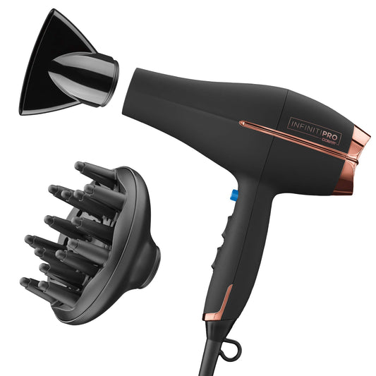 Conair's InfiniPro Hair Dryer with Diffuser and Ceramic Technology Hair.