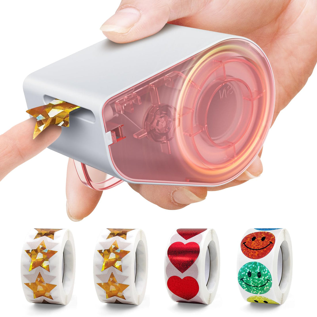 1520Pcs 1Inch Holographic Star Sticker Roll for Craft Projects Use.