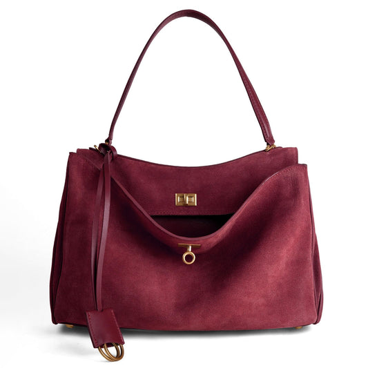 Genuine Leather Tote Bag for Women - Large Satchel Purse for Travel and Work