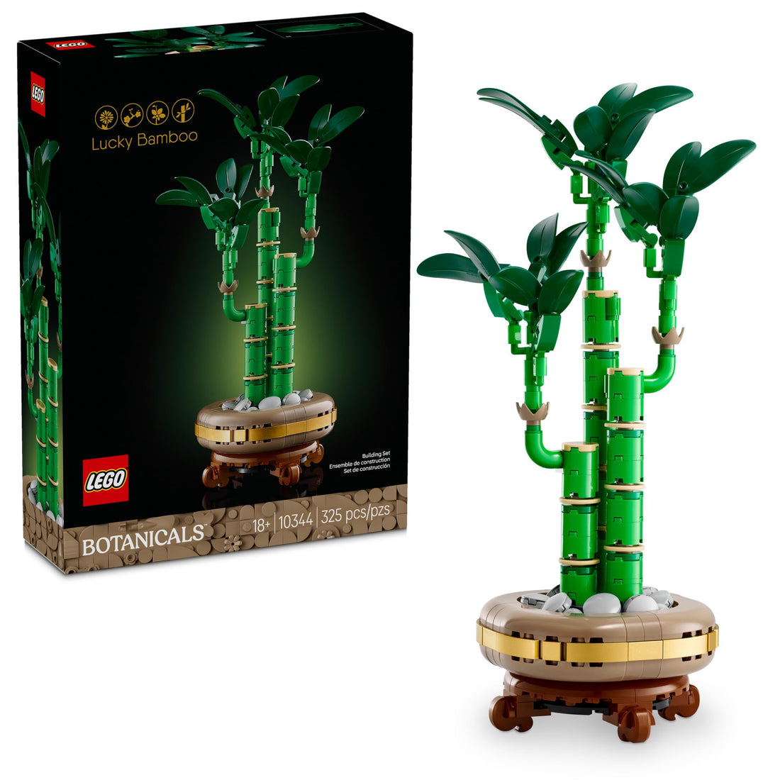 Artificial Lucky Bamboo Plant Home Decoration Set for Adult Interior