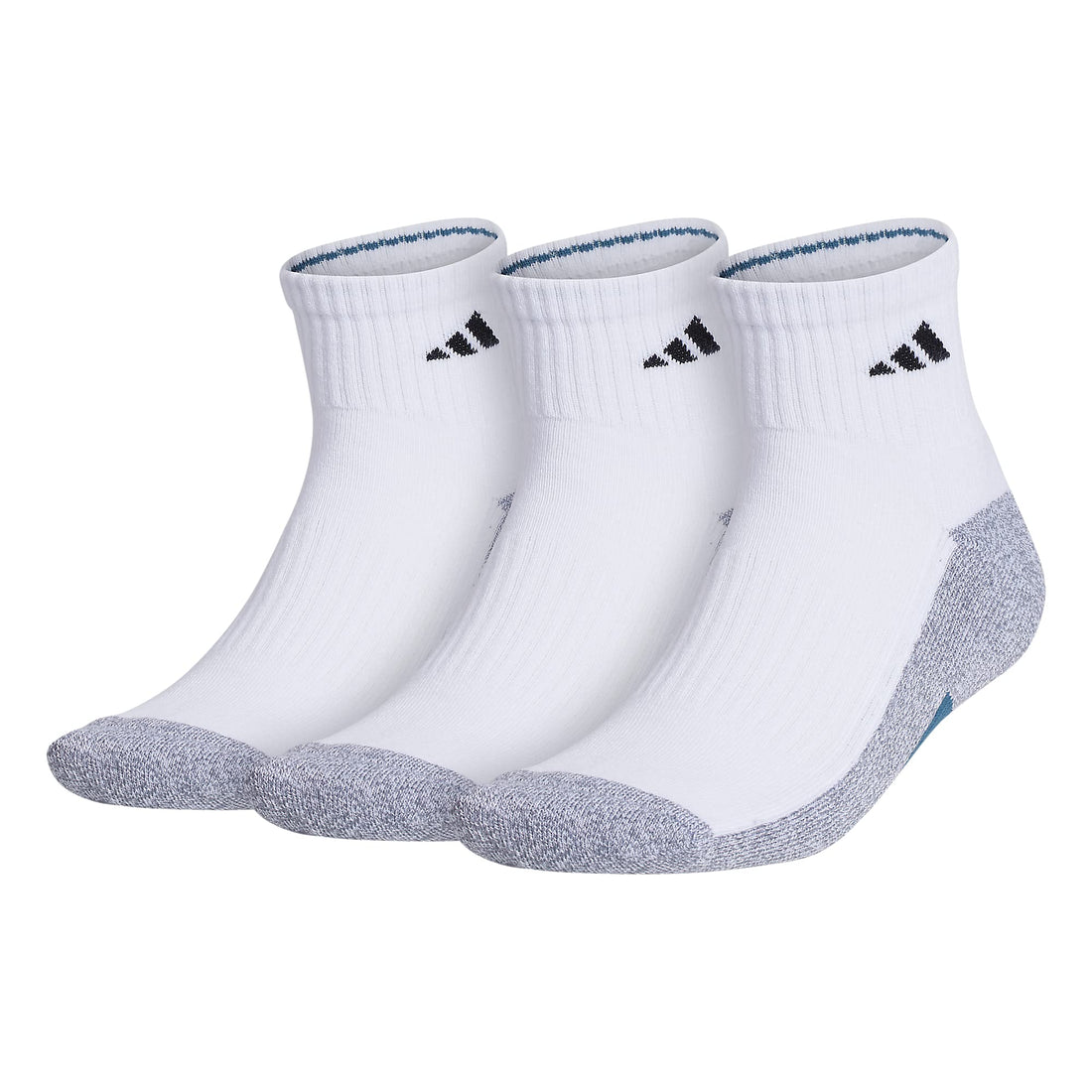 Adidas Men's Quarter Socks - Cushioned, 3-Pair Pack, Large Size