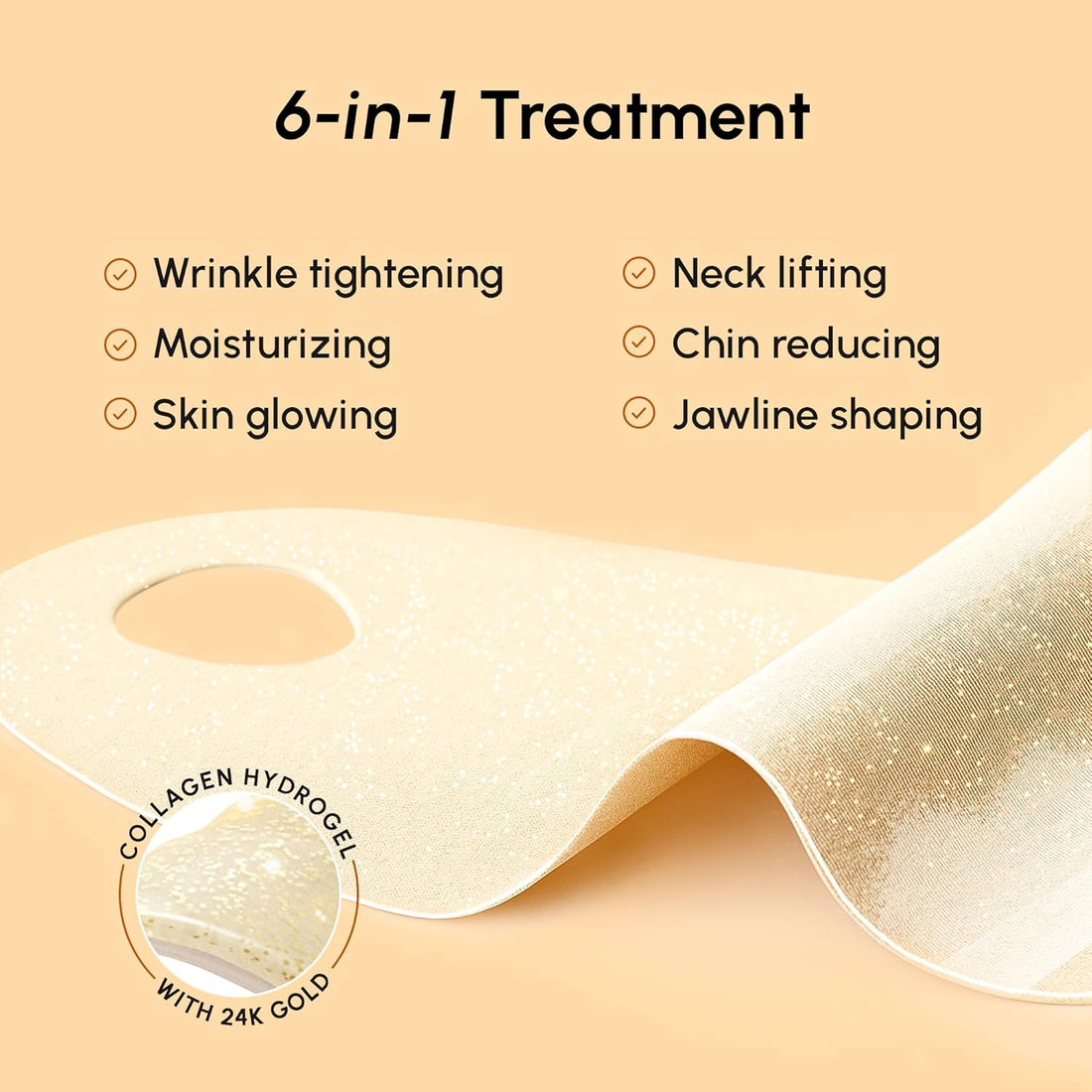 V Line Lifting Mask with 24K Gold and Anti-Aging Ingredients