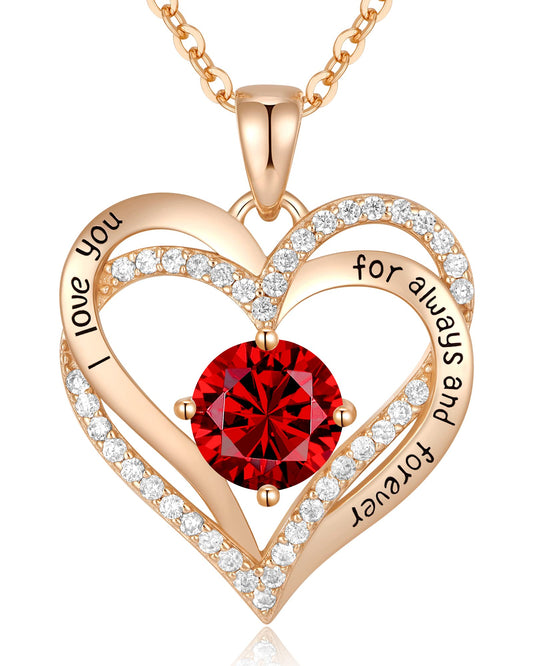 Glitzy Heart Love Gift necklace for her forever genuine silver love.