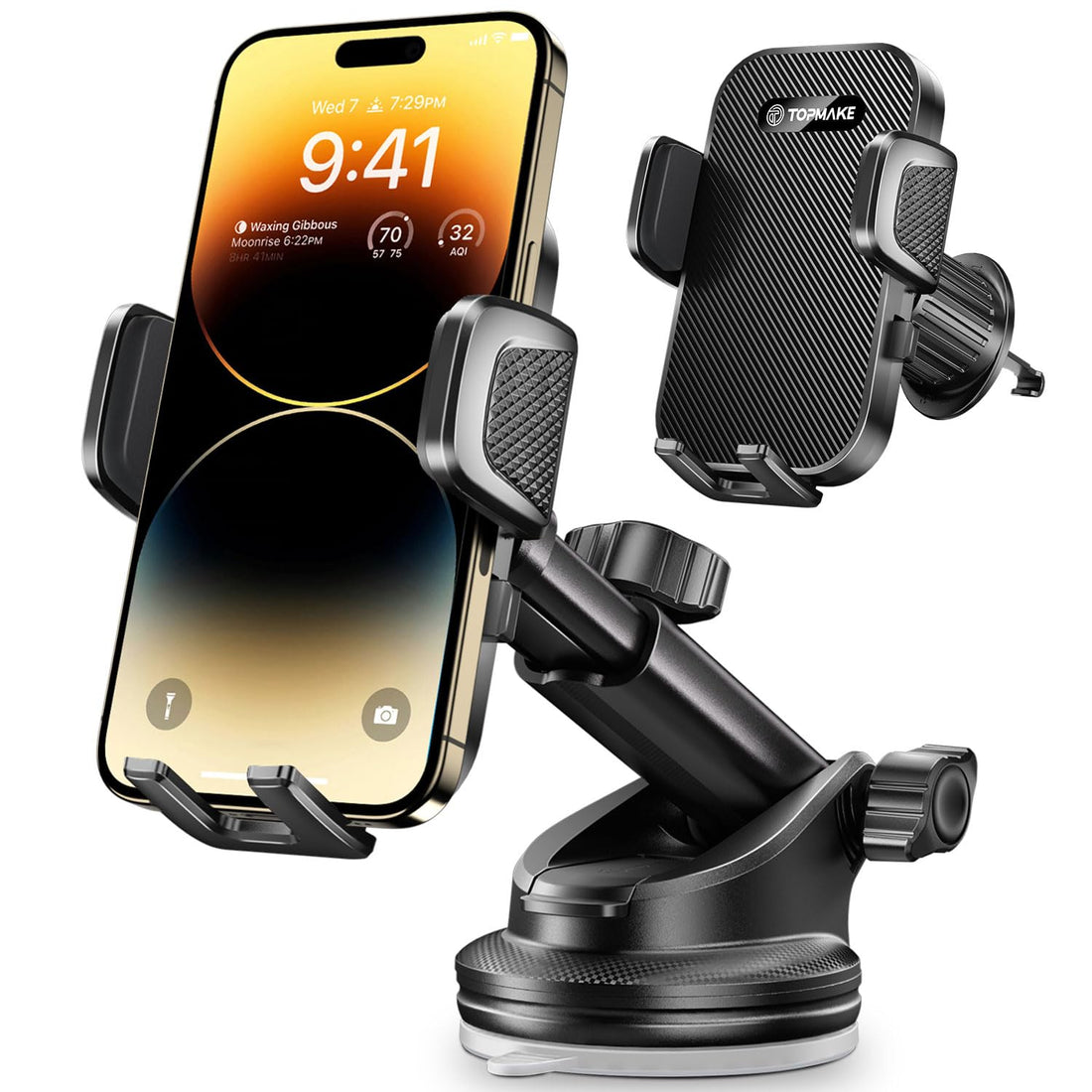 Best Car Phone Holder Mount for Dashboard and Windshield Universal phone mount for cars with stron...