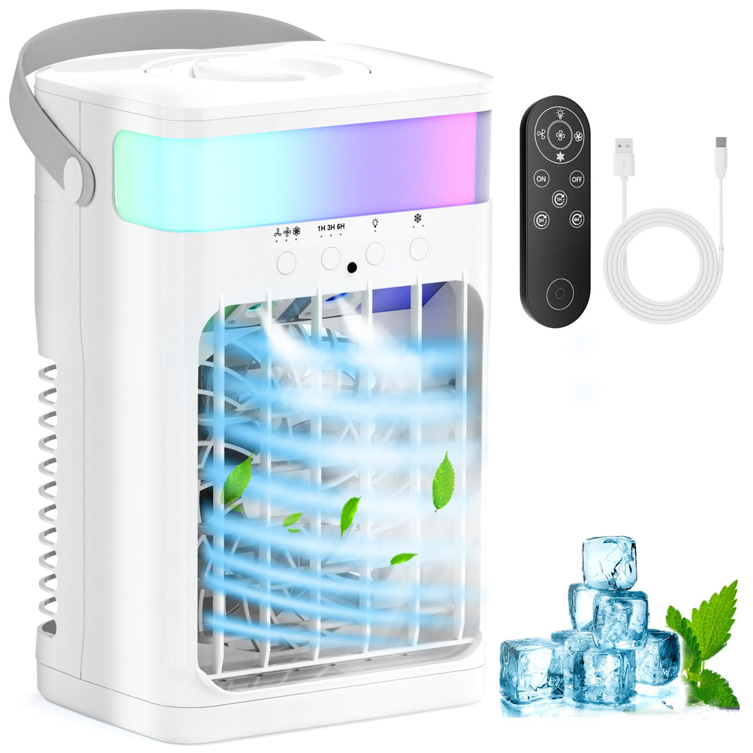 Evaporative Portable AC Unit with Advanced Features - 1500ML Water Tank & Multi-Speed Control