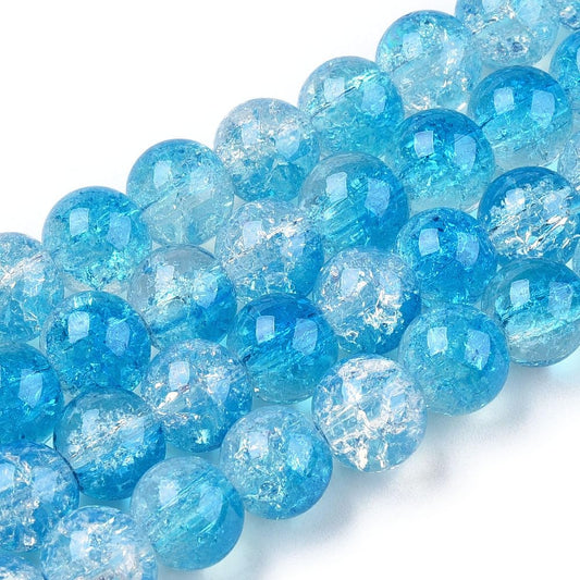 Crackle Glass Beads for Jewelry Making