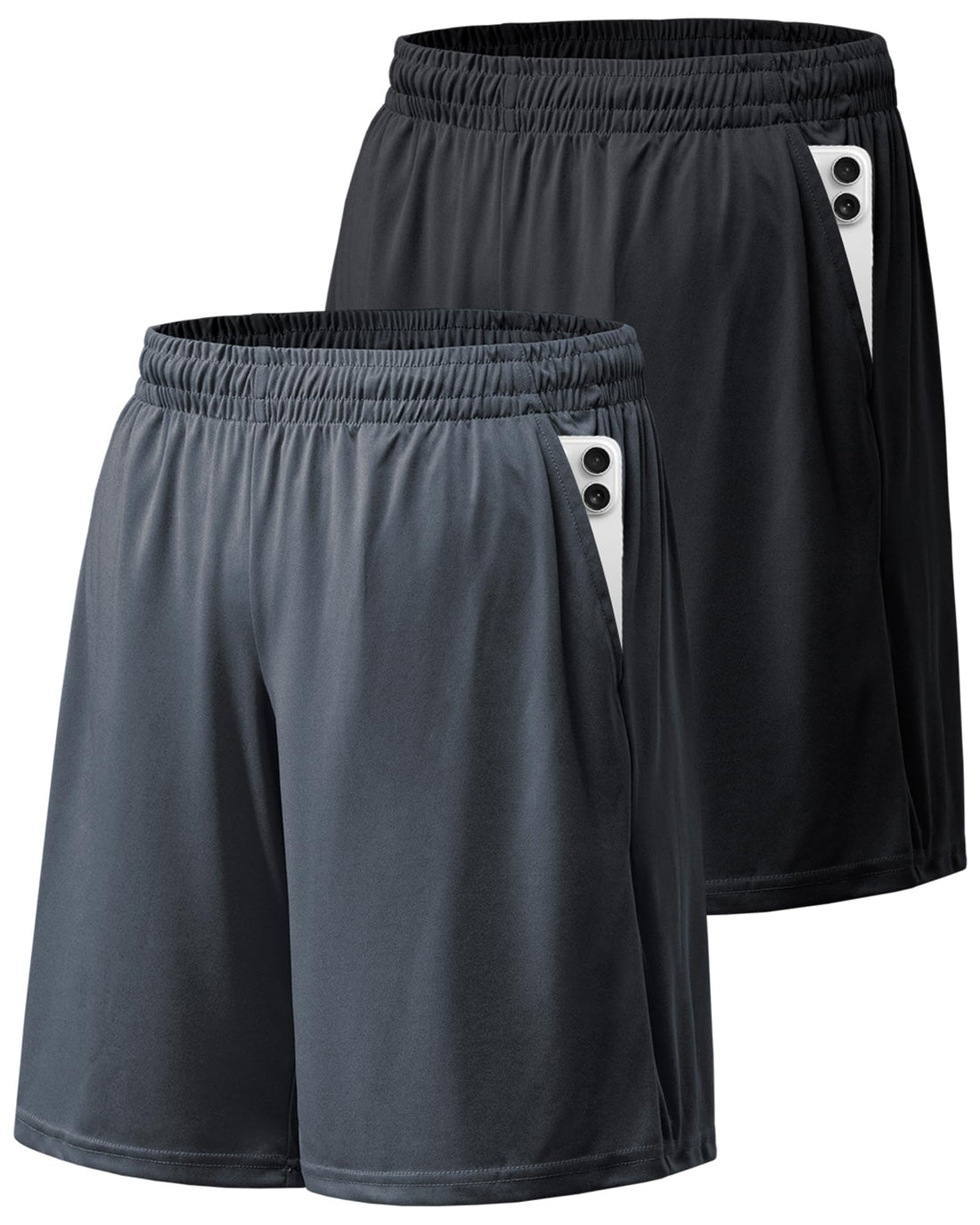 Upgraded Athletic Shorts with Pockets and Quick Dry Comfort Technology.