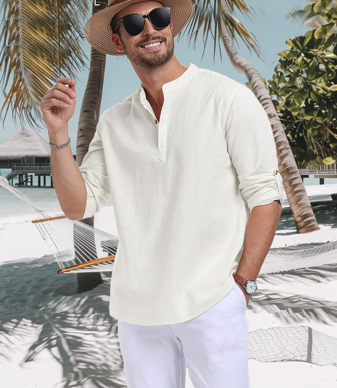 Men's Casual Henley T-Shirt