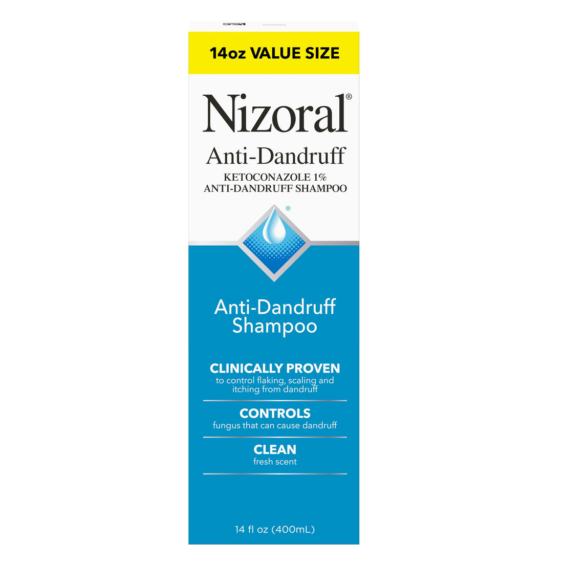 Nizoral Anti-Dandruff Shampoo with 1% Ketoconazole for Itchy Scalp Relief