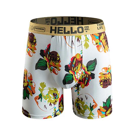 Retro Floral Boxer Briefs for Men