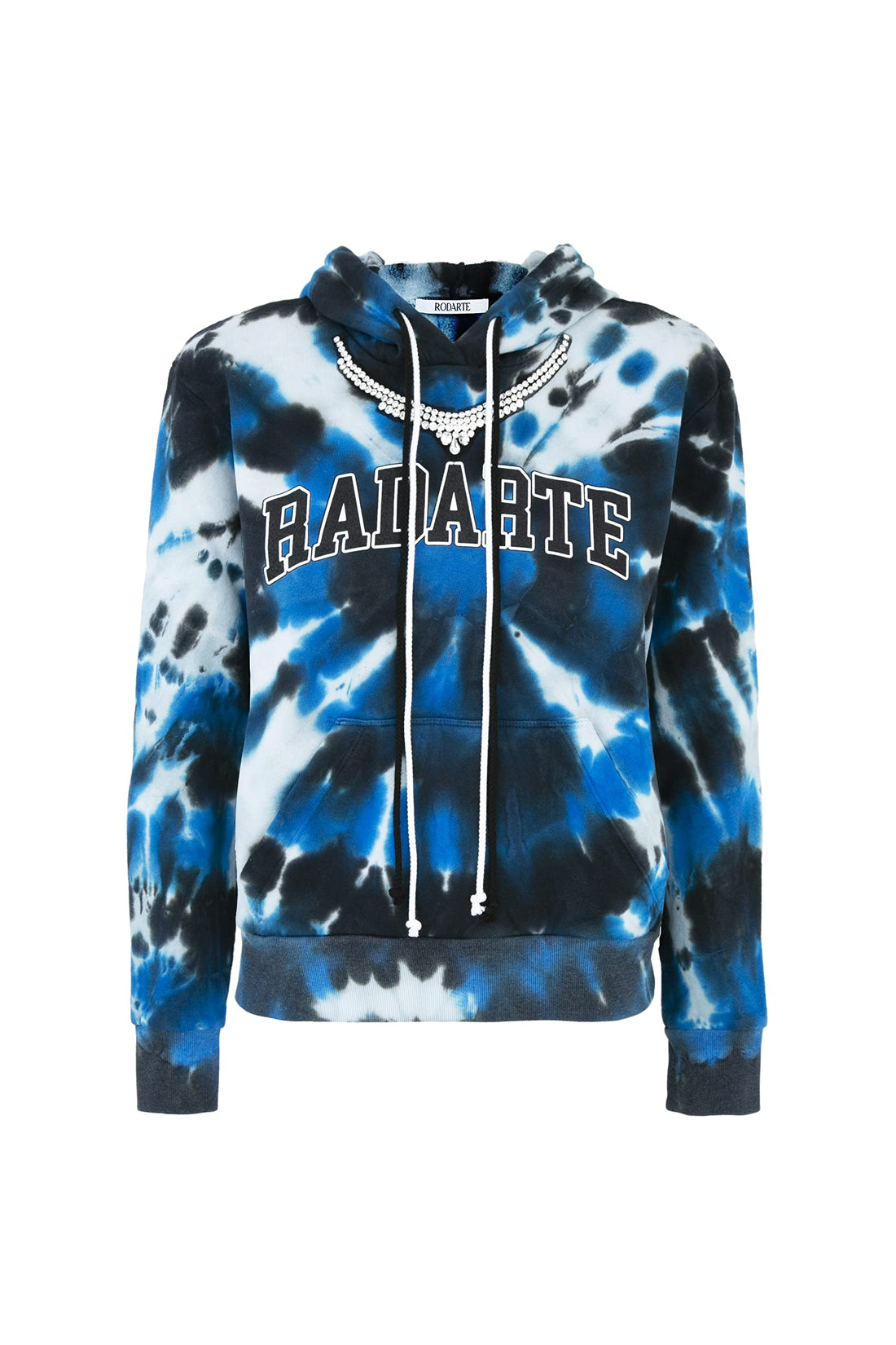 Tie-Dye Wholesale Hoodie with Rhinestone Accent for Fashion Enthusiasts