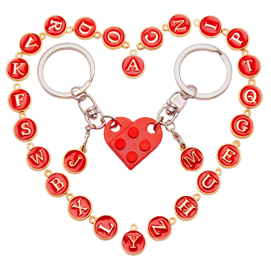 WANWROI Brick Matching Keychains for Couples