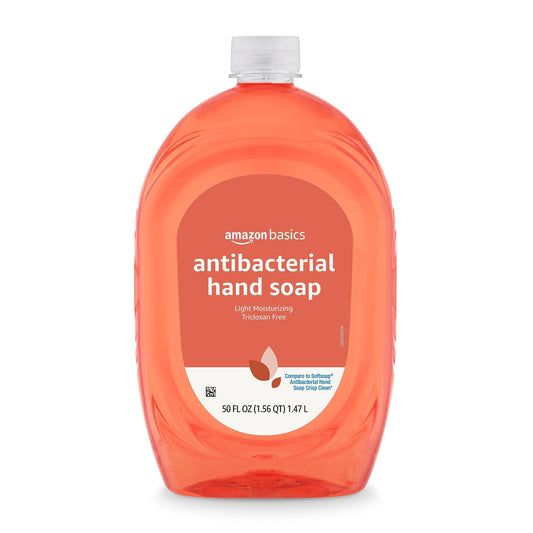 Amazon Basics Antibacterial Liquid Hand Soap Refill, Light Moisturizing, Triclosan-Free, Citrus, 5...