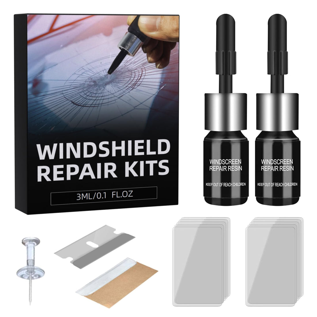 Miracle Fixer: Nano Glass Repair Kit for Cracked Windshield Wonders