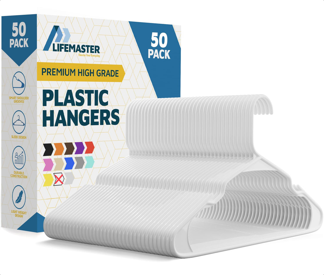 Space Saving Plastic Clothes Hangers Set