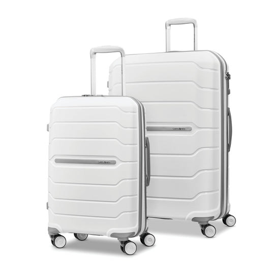 Samsonite Freeform Hardside Expandable with Double Spinner Wheels, White, 2PC Set (CO/L)