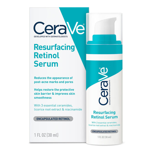 CeraVe Retinol Serum for Post-Acne Marks and Skin Texture | Pore Refining, Resurfacing, Brightenin...