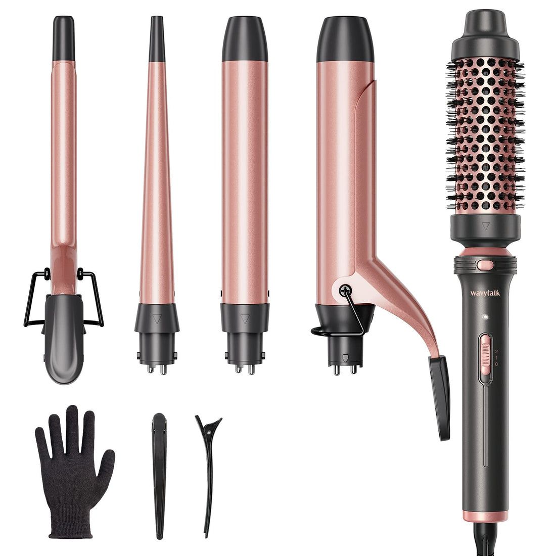 Electrifying 5-in-1 Curling Iron Set with Heat, Curl, and Style Options.