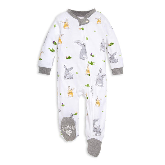 Burt's Bees Baby Boys' Sleep ⁘ Play PJs, 100% Organic Cotton One-Piece Zip Front Jumpsuit, Baby ...