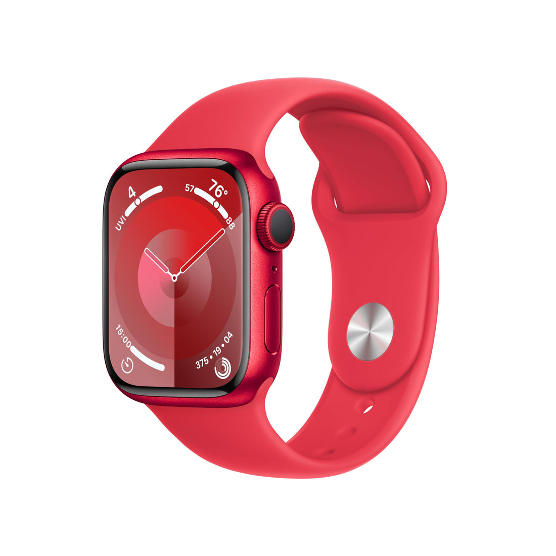 Apple Watch Series 9 [GPS 41mm] Smartwatch with (PRODUCT) RED Aluminum Case with (PRODUCT) RED Sport Band ...