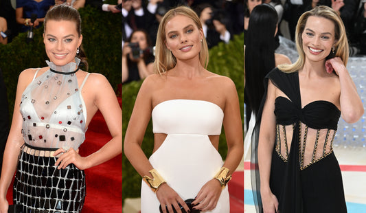 All Of Margot Robbie's Met Gala Dresses: Custom Prada, Floor-length Calvin Klein And More