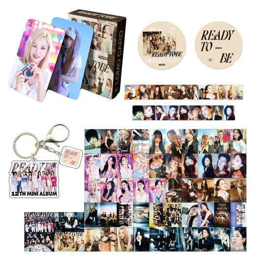 QLCBELOVE Kpop Twice Ready To Be Gifts Set, 55PCS Twice Lomo Card 1PCS Twice New Album Cards ...