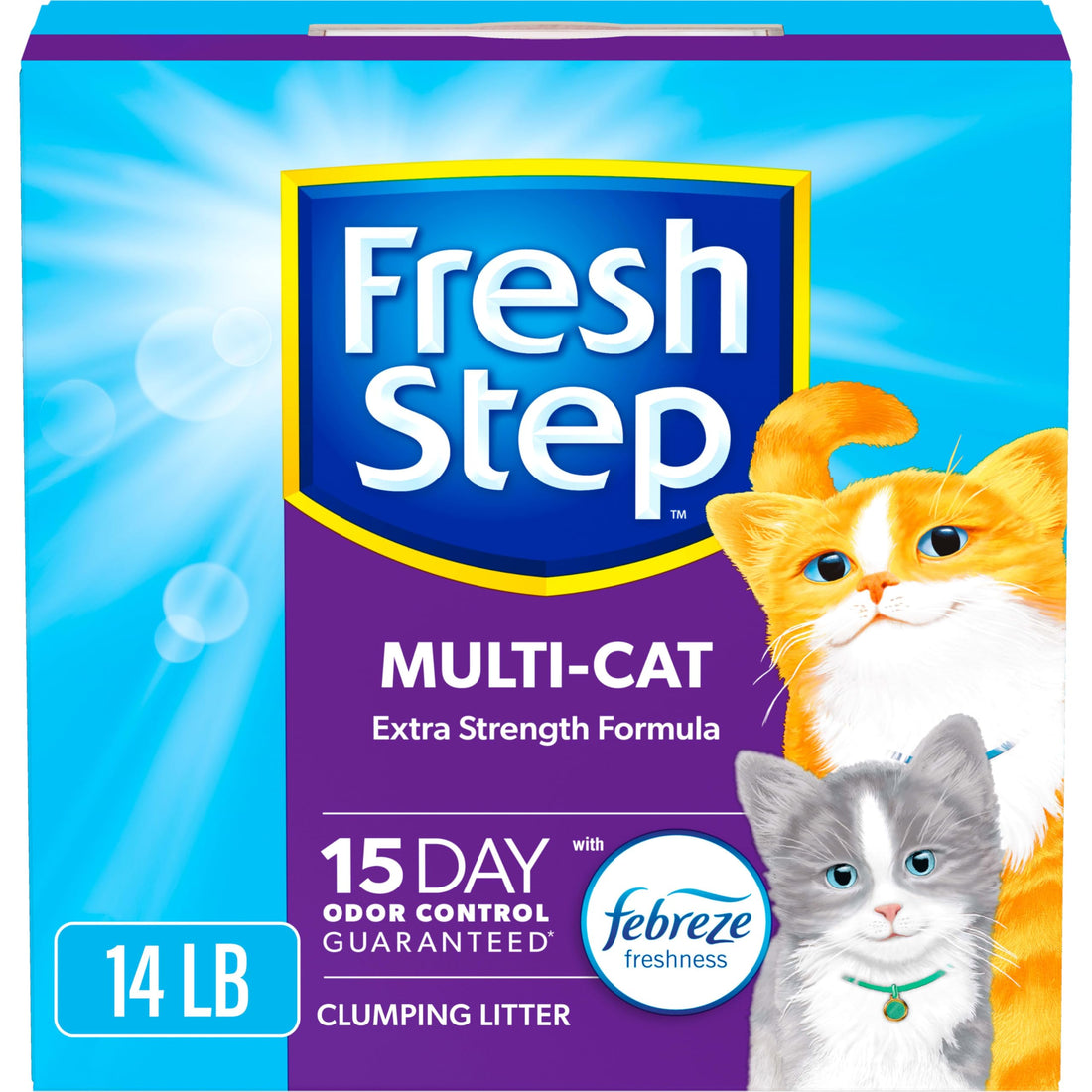 Fresh Step Multi-Cat Long Lasting Odor Control Activated Charcoal Litter.