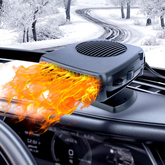 Rapid Defender Portable Car Heater Defroster 12V 200W Auto Functionality Achieved.