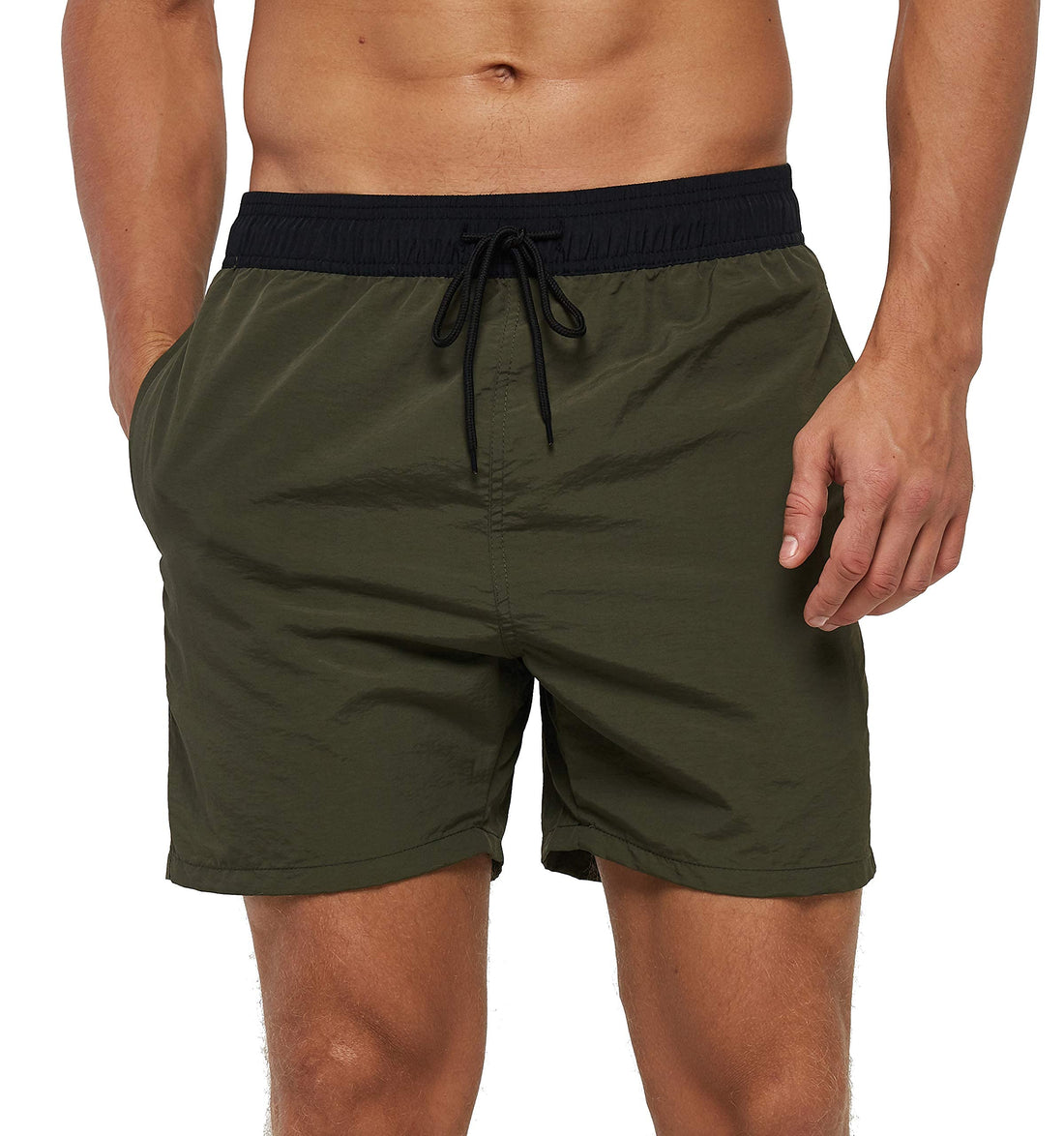 SILKWORLD Men's Swim Trunks Quick Dry Beach Shorts with Pockets.