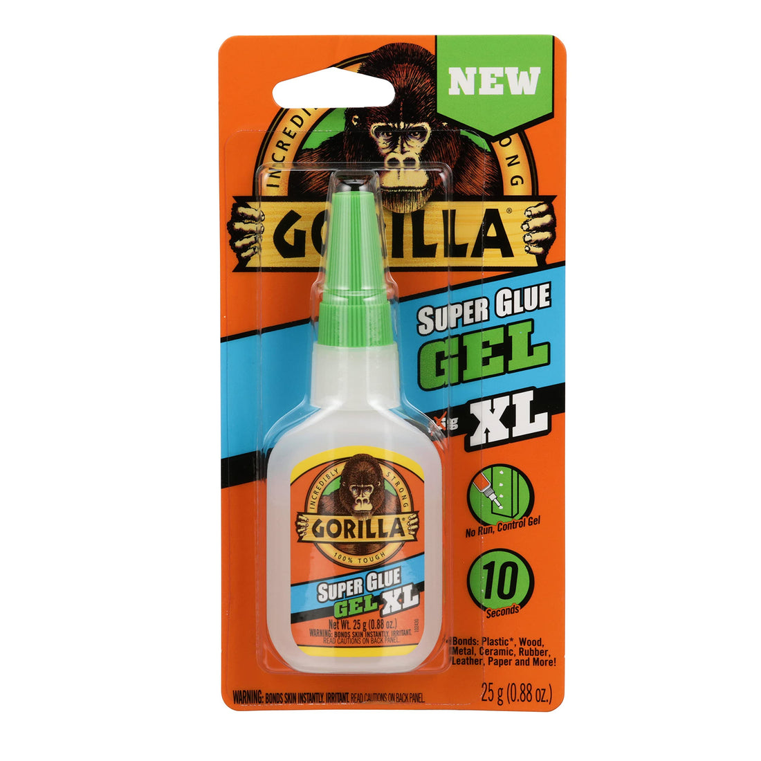 Gorilla Super Glue Gel, Clear, All-Purpose, Fast Setting, 25 Grams