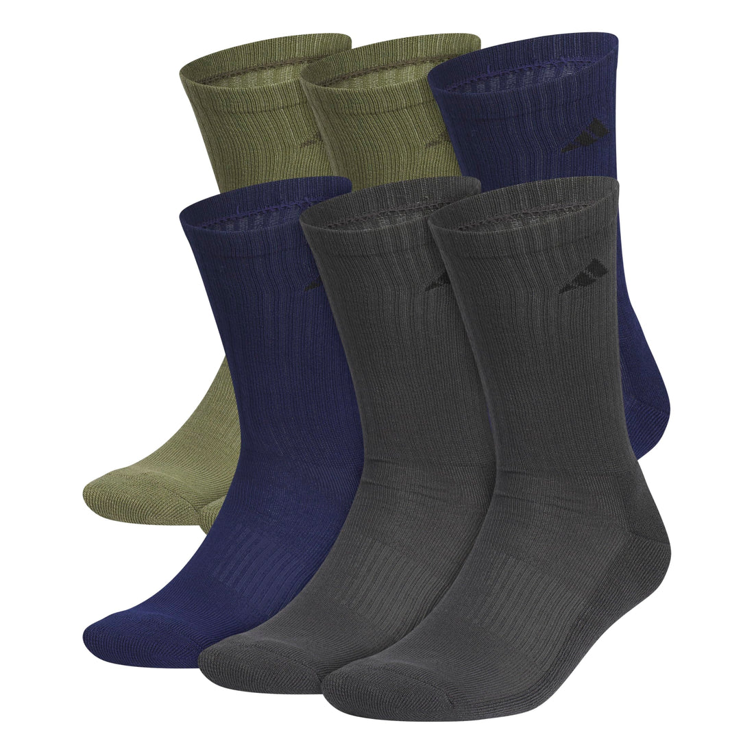 Adidas Men's 6-Pack Cushioned Crew Socks with Arch Compression