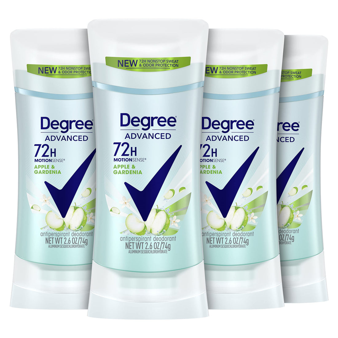 Degree Advanced Antiperspirant Deodorant 72-Hour Sweat ⁘ Odor Protection Apple ⁘ Gardenia Deodorant for Women with ...