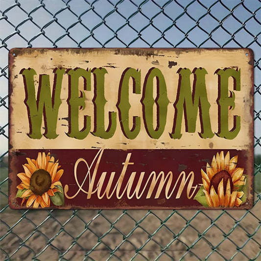Autumn Metal Wall Decor Signs