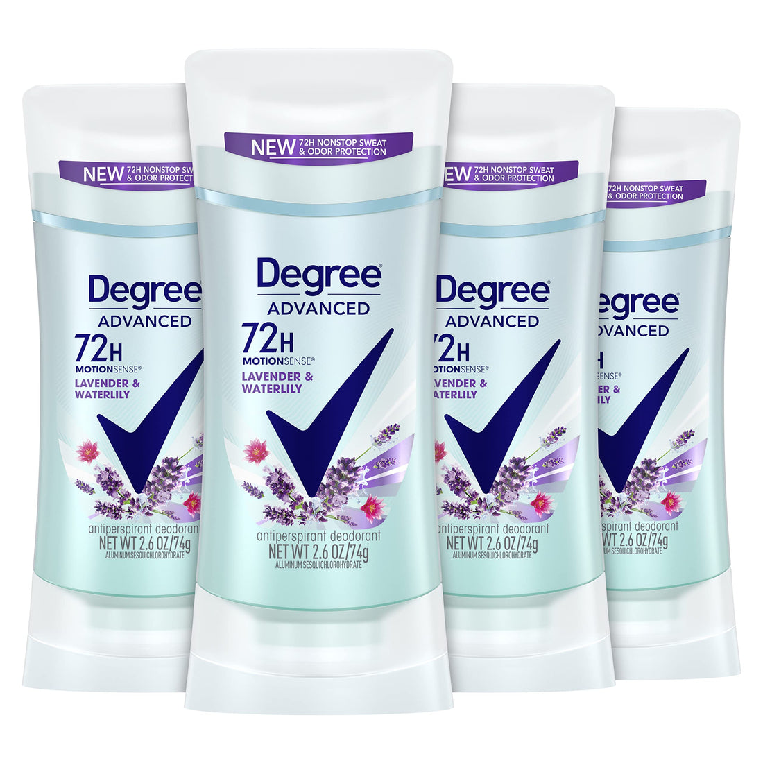 Lavender and Waterlily Antiperspirant Deodorant for 72-Hour Sweat Protection Female.