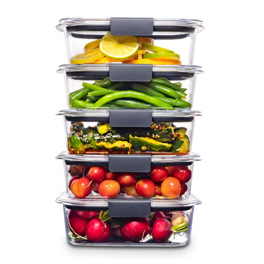 Rubbermaid Brilliance Food Storage Containers, BPA Free, Airtight Lids, Ideal for Lunch, Meal Prep...