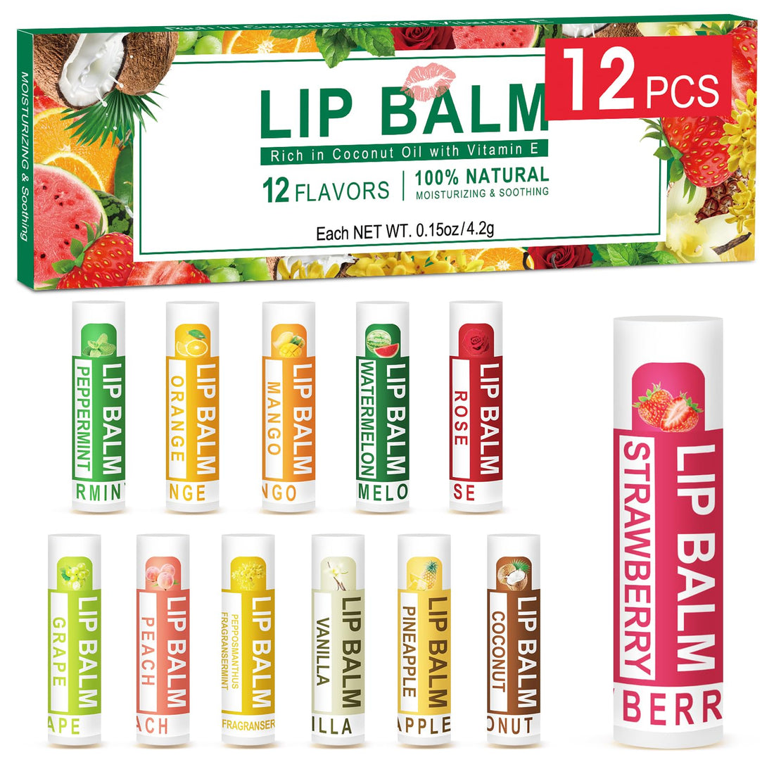 Natural Lip Balm in Bulk for Dry, Cracked Lips Relief