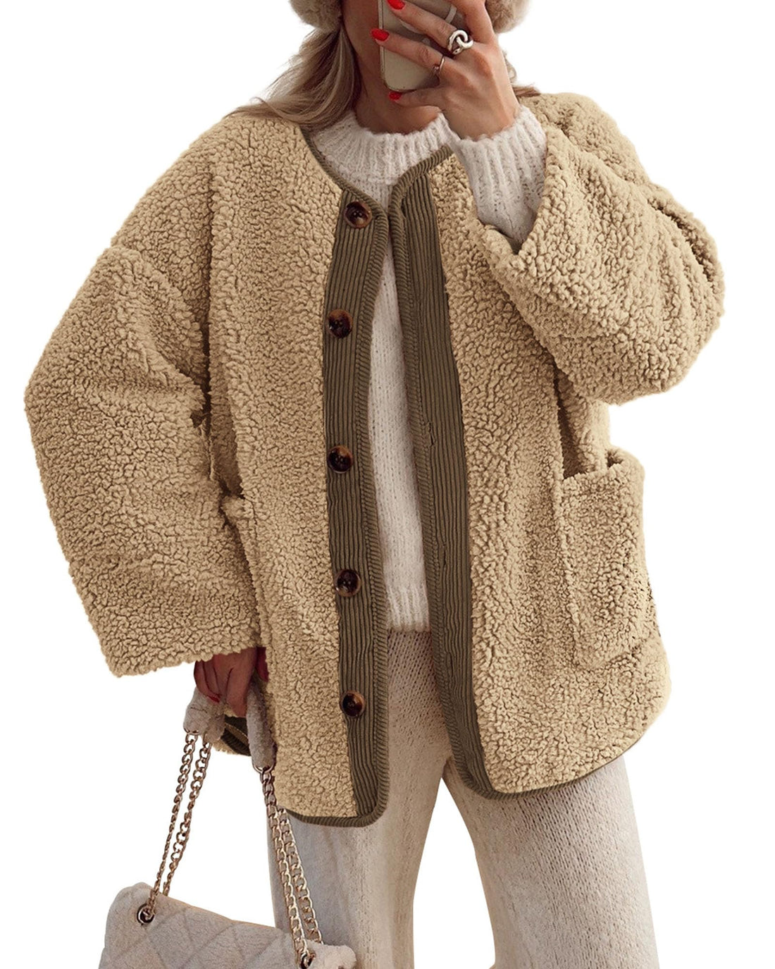 Women's 2025 Winter Fuzzy Sherpa Fleece Jacket