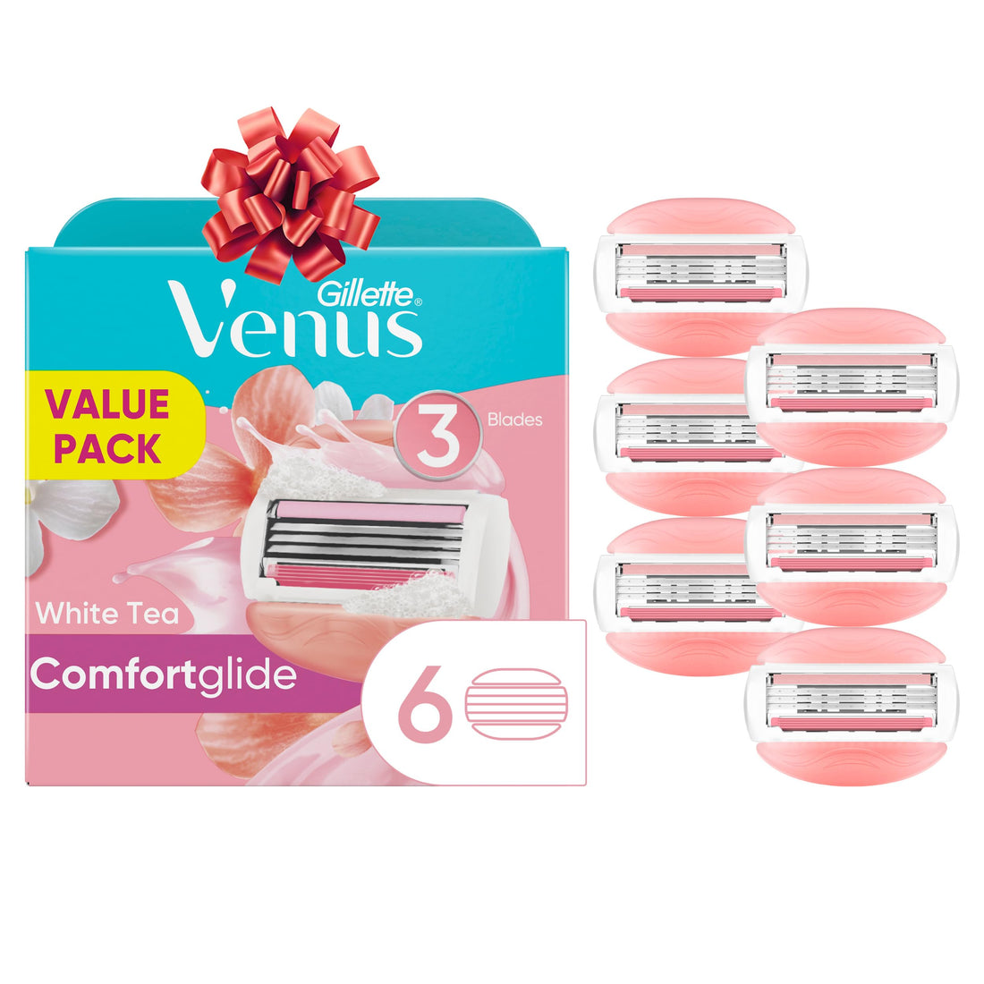 Gillette Venus Razor Blade Refills with White Tea Scented Handle.