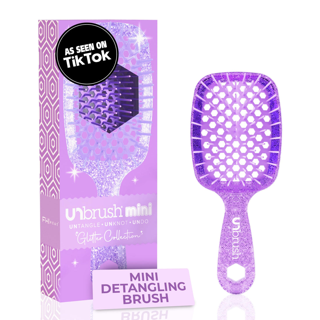 Duoflex Anti-Static Mini Detangler Brush for Pain-Free Wet → Dry Hair Care.