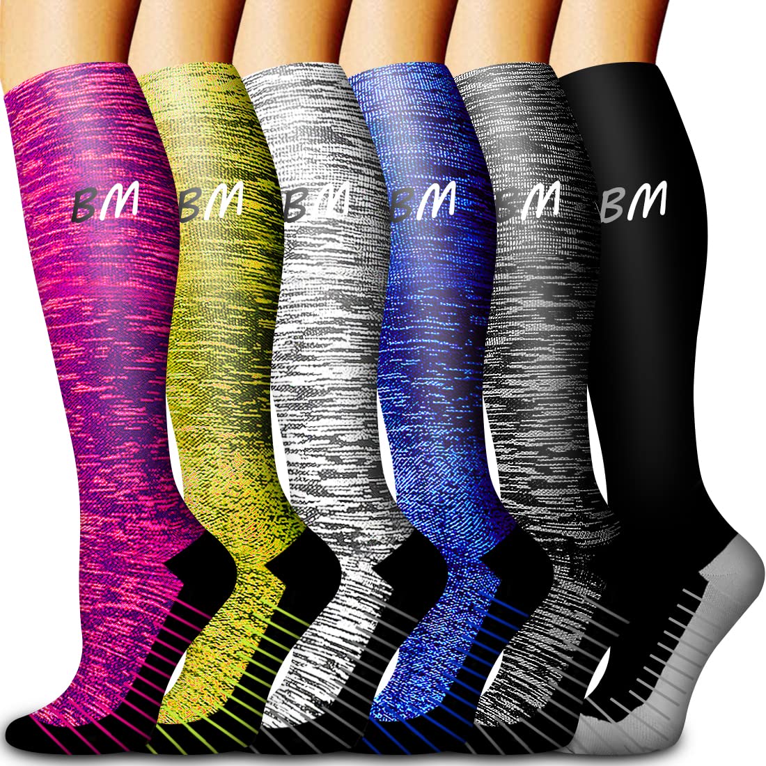 Premium Compression Socks for Support and Circulation Improvement for Runners.