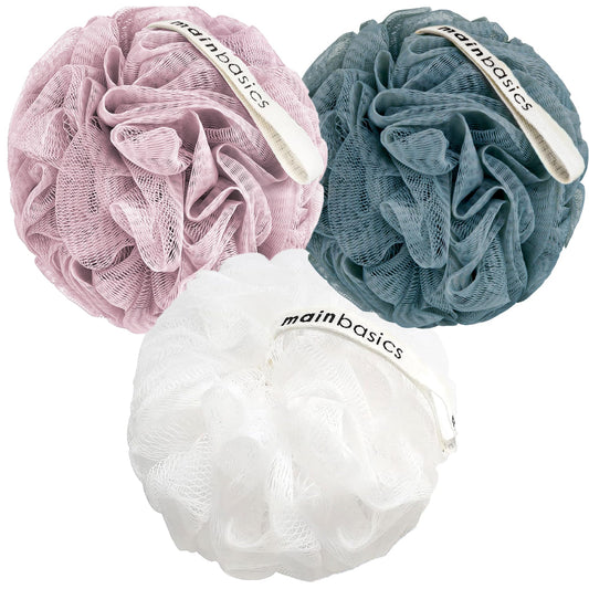 Exfoliating Shower Set: Loofahs, Sponges, and Poufs for Smooth Skin.