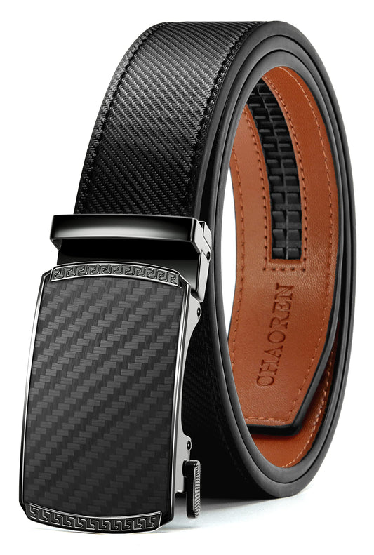 CHAOREN Leather Ratchet Belt Men - Customizable Fit, Effortless Style (35mm).