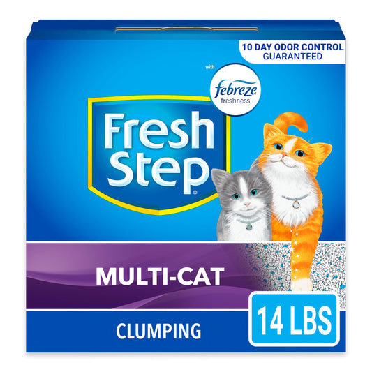 Fresh Step Clumping Cat Litter, Multi-Cat Odor Control, 14 lbs.