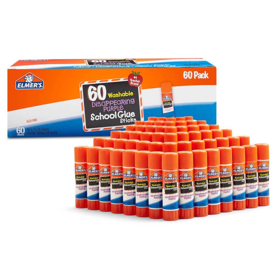 Unbeatable Value for Artsy Kids with Elmer's Disappearing Purple Glue Sticks.