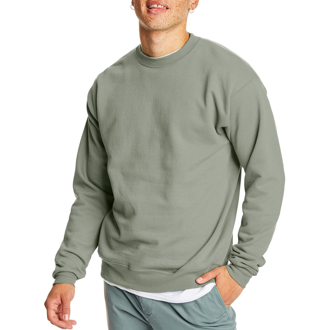 Hanes Men's Ecosmart Fleece Sweatshirt, Cotton-blend Pullover, Crewneck Sweatshirt for Men, 1 Or 2...