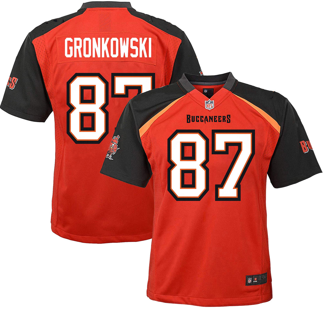 Outerstuff Rob Gronkowski Tampa Bay Buccaneers #87 Infants Toddler Red Home Game Day Jersey.